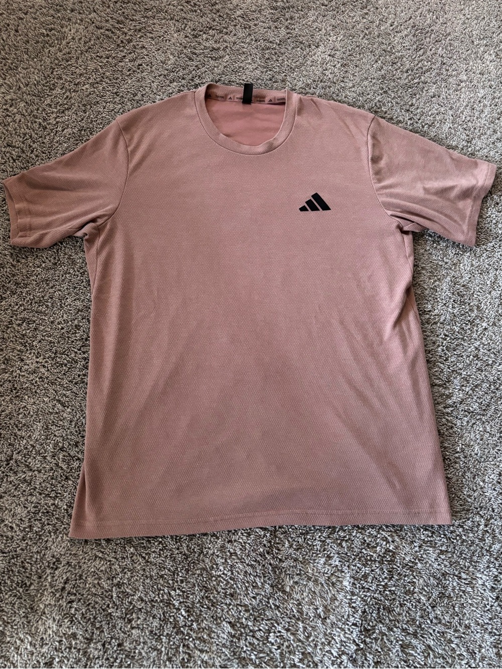 Adidas ClimaCool Training Mauve Brown Athletic Ventilated T-Shirt Mens L
